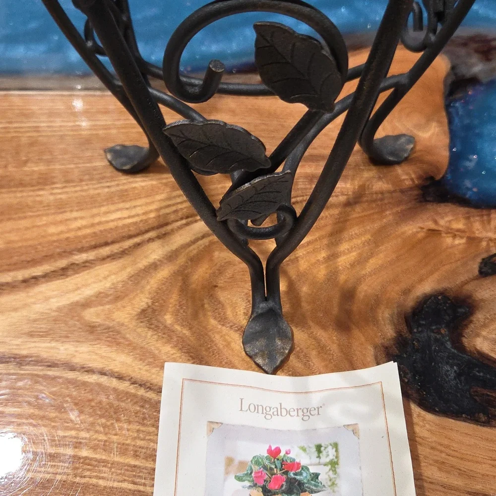 Longaberger Wrought Iron Plant Stand - Black - Picture 3 of 5